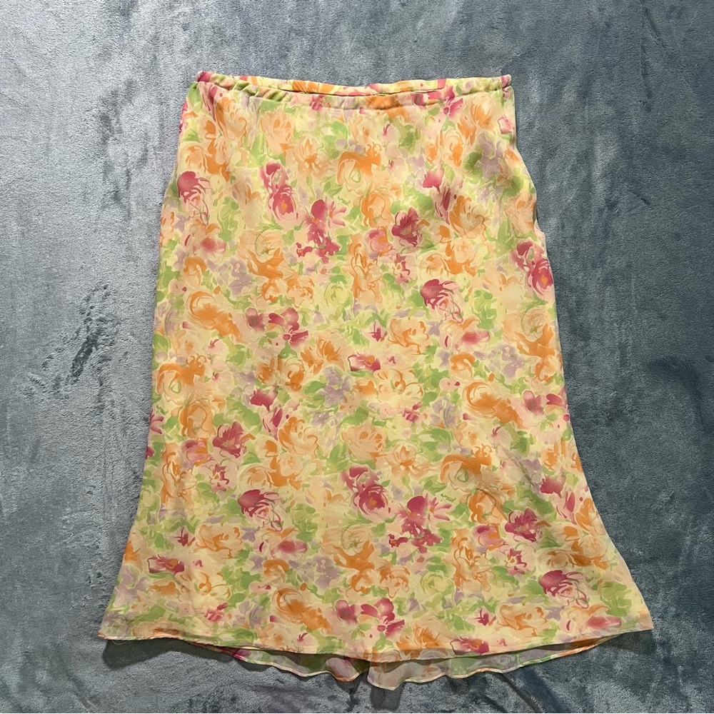 Chadwicks Floral Midi Skirt - Multicolor
